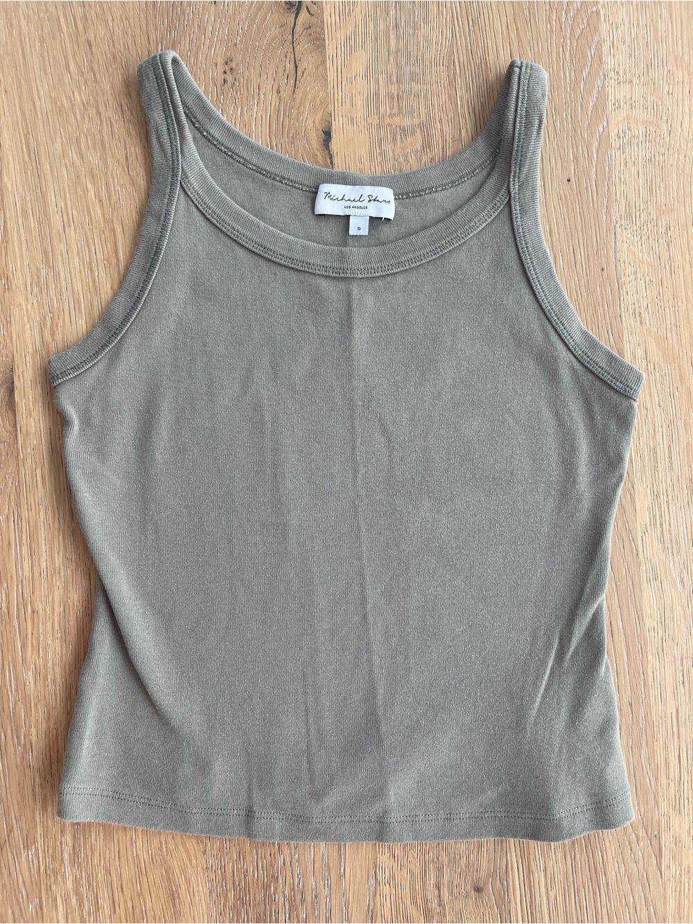 Michael Stars Olive Green Scoop Tank Top